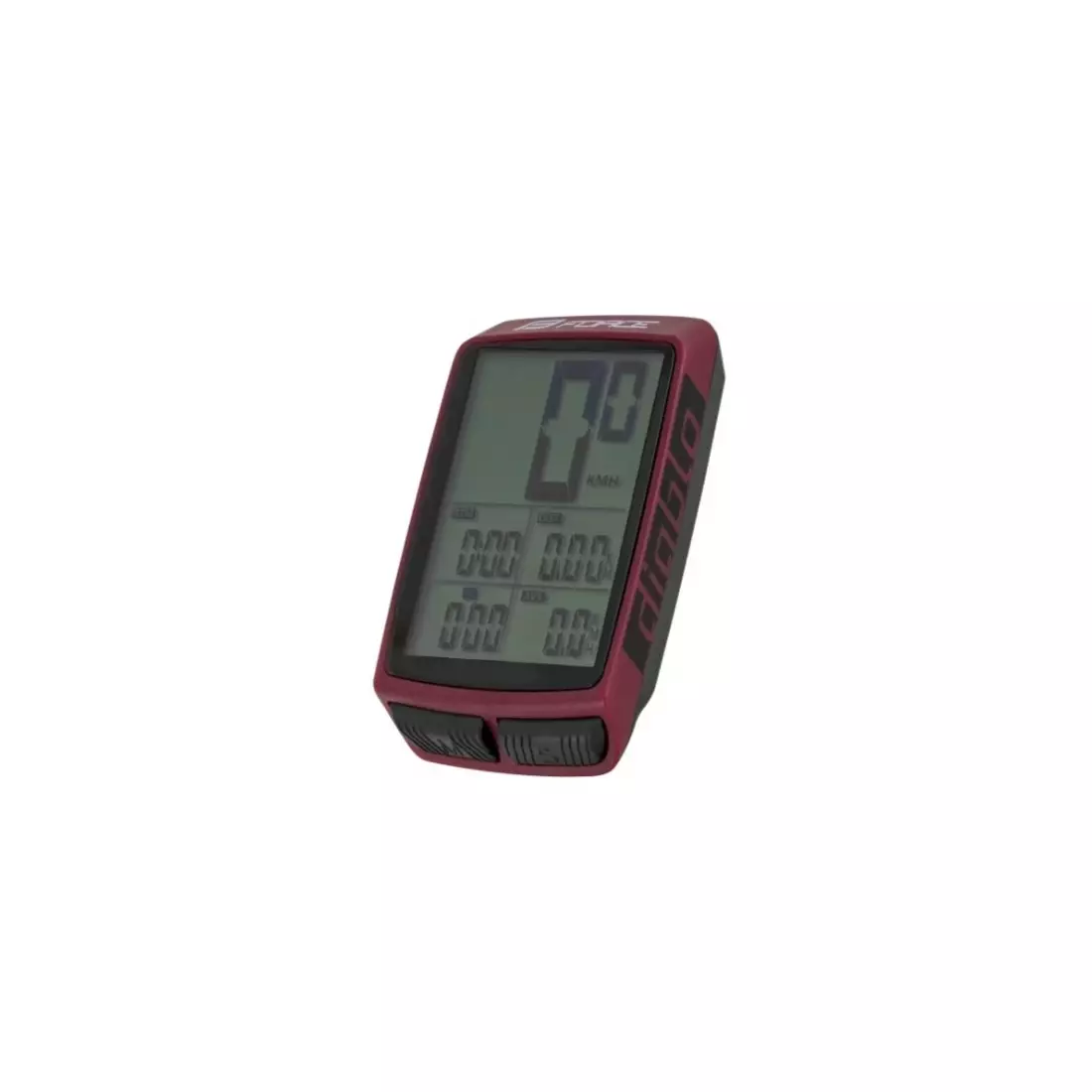 FORCE Wireless bicycle computer DIABLO 11 F, claret, 39126