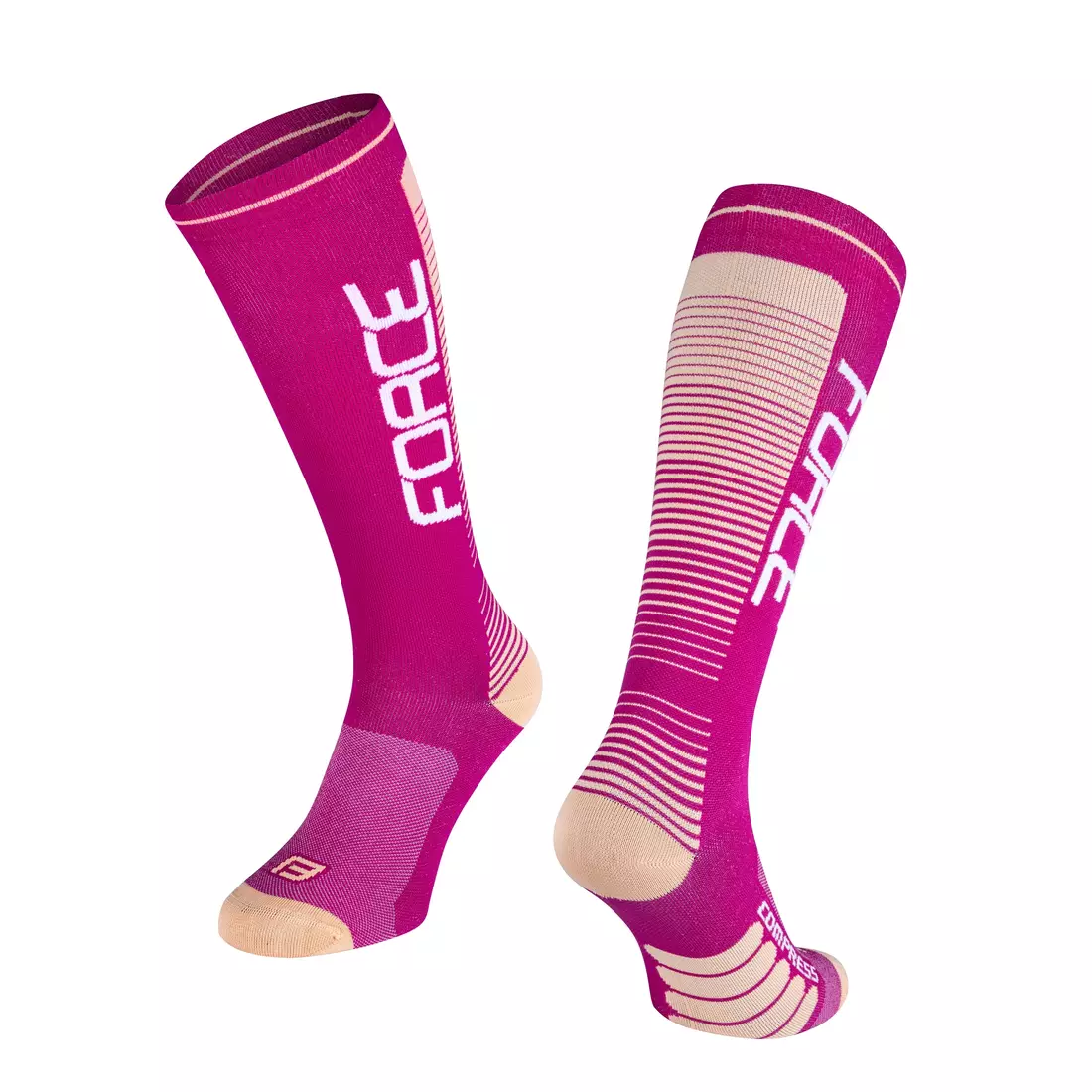 FORCE compression socks COMPRESS purple/apricot 9011909