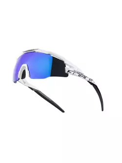 FORCE cycling / sports glasses EVEREST, black and white, 910912