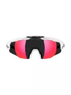 FORCE cycling / sports glasses EVEREST, black and white, 910913