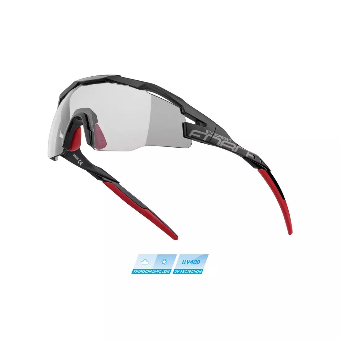 FORCE cycling / sports glasses EVEREST photochromic, black mat, 9109203