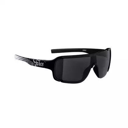 FORCE women's / youth sunglasses CHIC, black and white, black lenses 90961