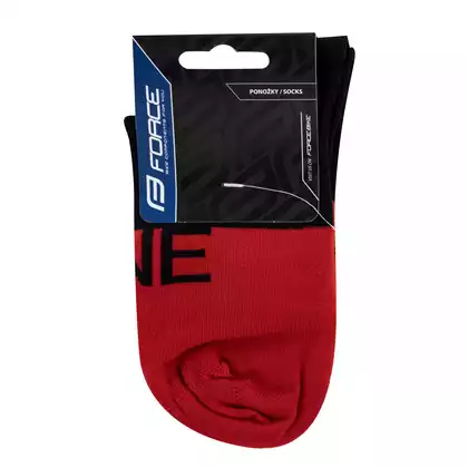 FORCE cycling socks ONE, red and black 900866