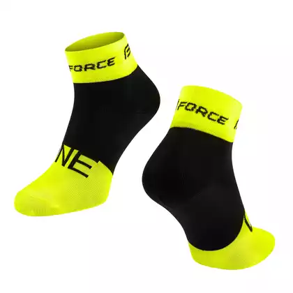 FORCE cycling socks ONE, fluo-black 900864