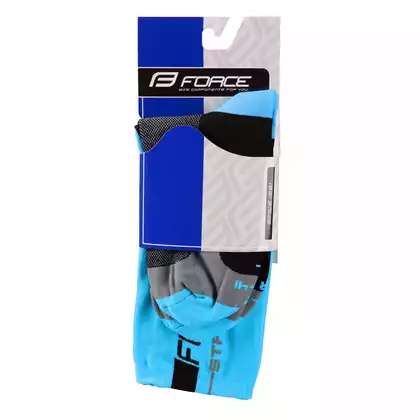 FORCE cycling socks STAGE, blue and black 9009098