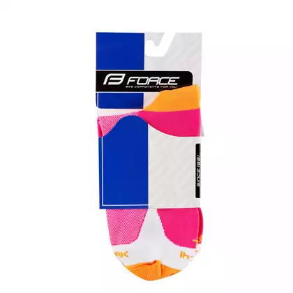 FORCE cycling socks STREAK, pink and orange 9009131