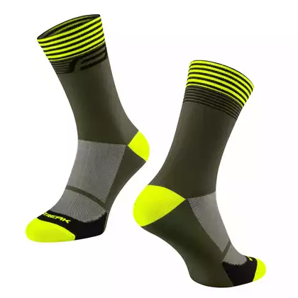FORCE cycling socks STREAK, green-fluo 9009127