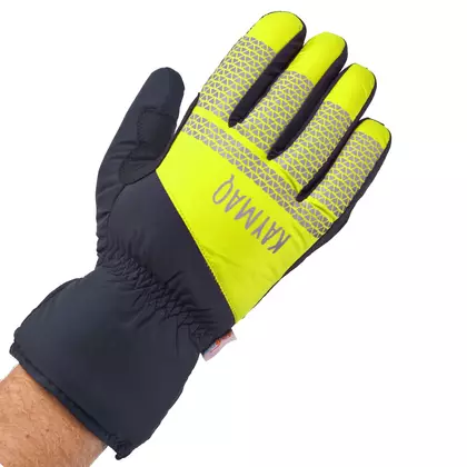 KAYMAQ GLW-002 winter bicycle gloves black-fluor