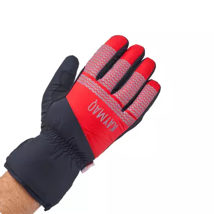 KAYMAQ GLW-002 winter bicycle gloves black-red