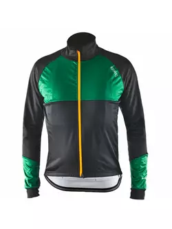 KAYMAQ JWS-002 Softshell men's winter bike jacket black-green