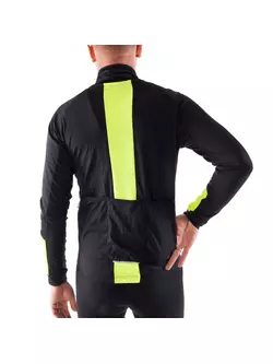 KAYMAQ JWS-002 Softshell men's winter bike jacket, fluor-black