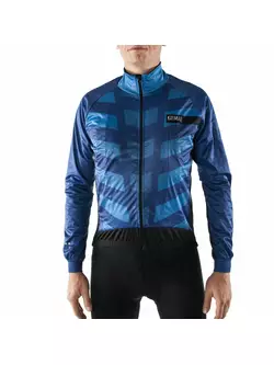 KAYMAQ men's winter cycling jacket softshell, blue JWS-001