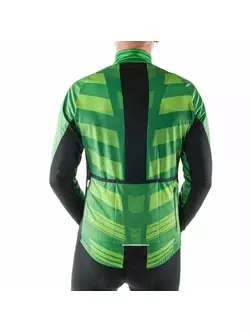 KAYMAQ men's winter cycling jacket softshell, green JWS-001