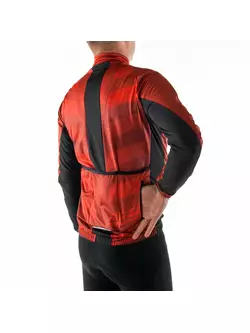 KAYMAQ men's winter cycling jacket softshell, red JWS-001