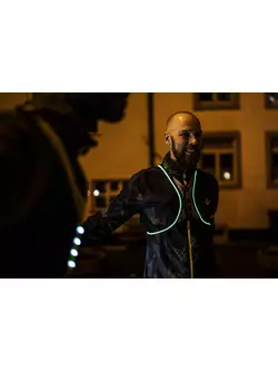 ROGELLI reflective vest with LED diodes green ROG351115.ONE SIZE