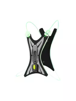 ROGELLI reflective vest with LED diodes green ROG351115.ONE SIZE