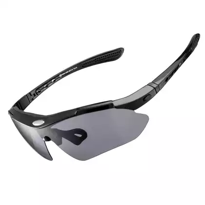 Rockbros 10003 bicycle / sports goggles with polarized 5 interchangeable lenses black