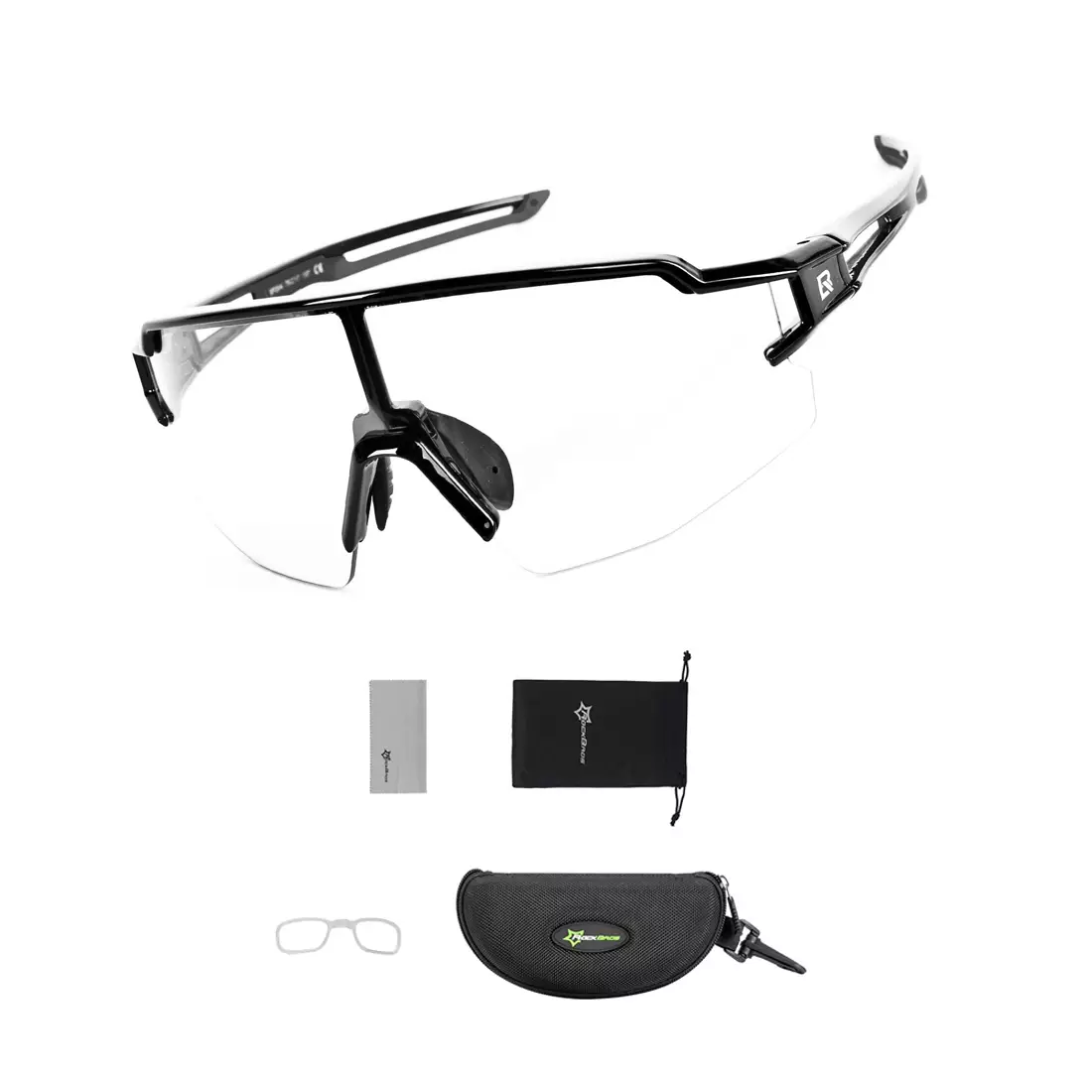 Rockbros 10175 sports glasses with photochrome + correction insert black