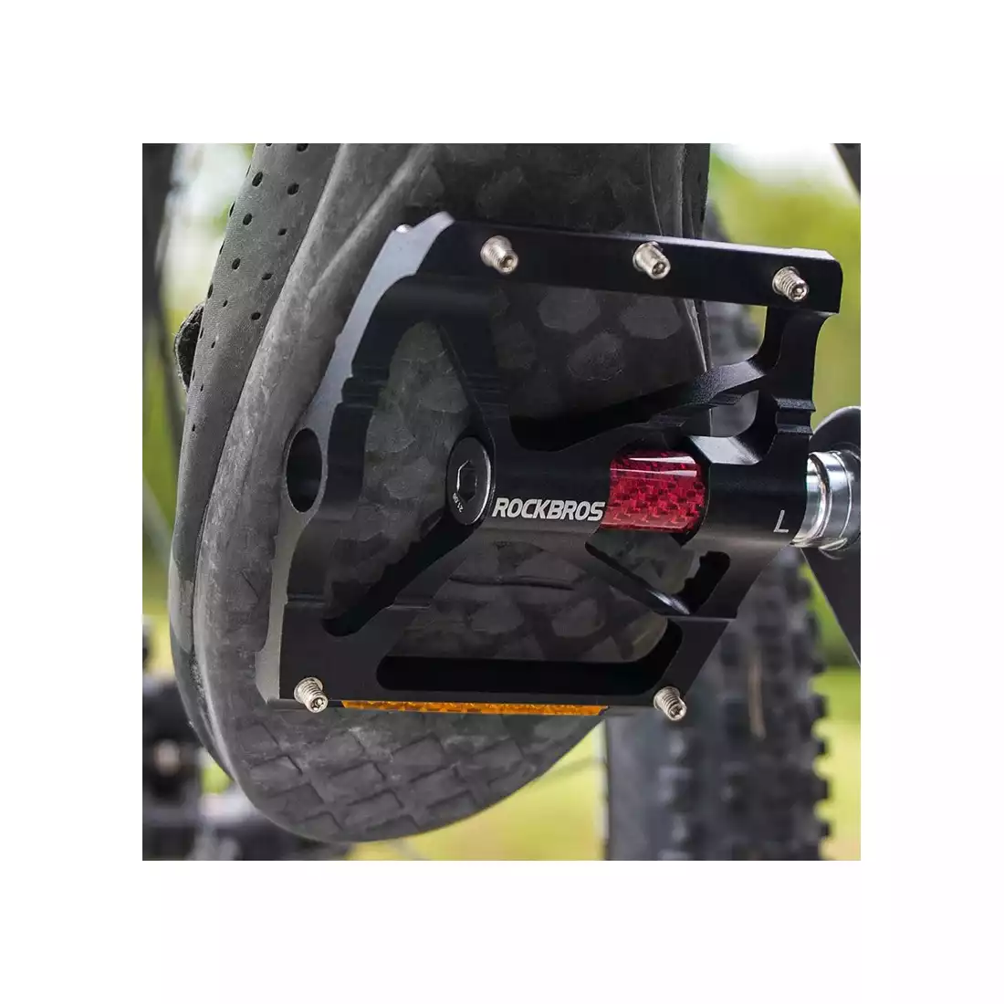 Rockbros aluminium platform pedals, black 37213072001