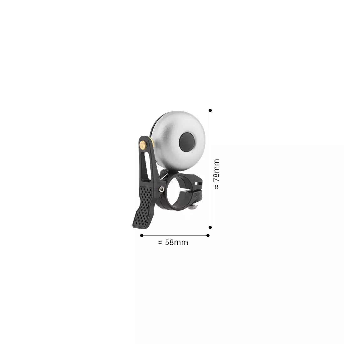 Rockbros bicycle bell, silver 2019-1AS
