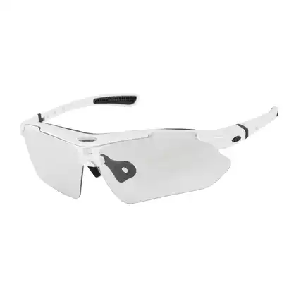 Rockbros sports glasses with photochrome + correction insert white 10142