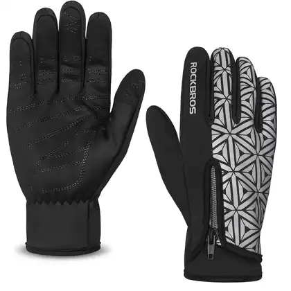 Rockbros winter cycling gloves softshell, black 16140778002