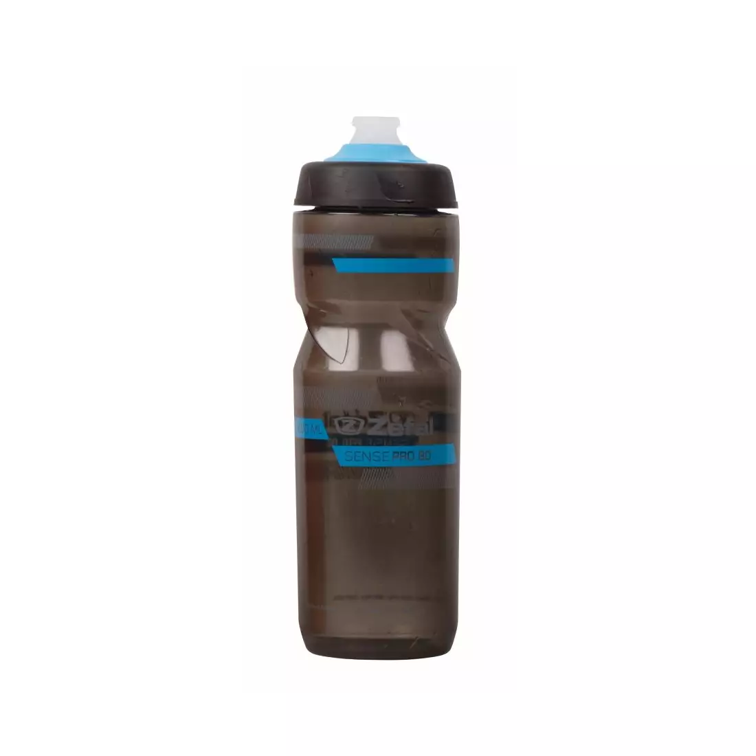 ZEFAL bicycle water bottle SENSE PRO 0,80L smoked black/cyan blue ZF-1462