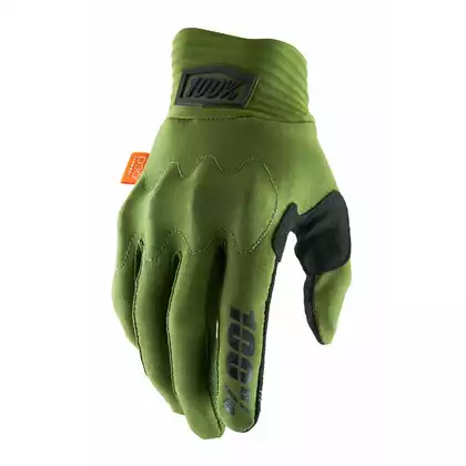 100% COGNITO Cycling gloves, green