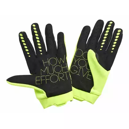 100% GEOMATIC Cycling gloves, yellow