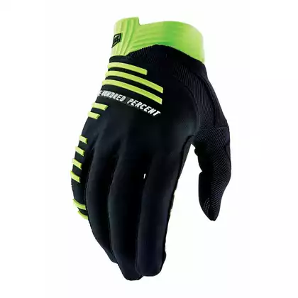 100% R-CORE Cycling gloves, black-lime