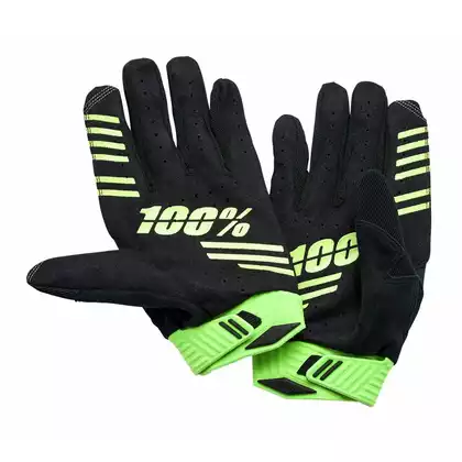 100% R-CORE Cycling gloves, black-lime