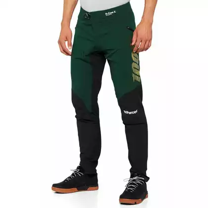 100% R-CORE X Men's cycling pants Limited Edition, green-black