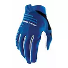 100% R-CORE men's cycling gloves, blue