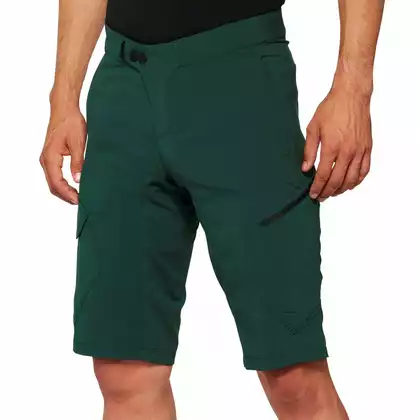100% RIDECAMP Men's cycling shorts, green