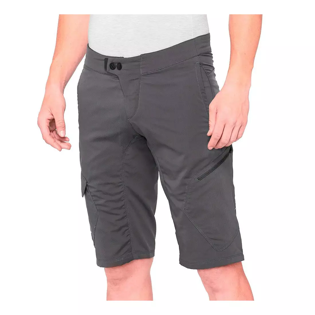 100% RIDECAMP Men's cycling shorts, grey