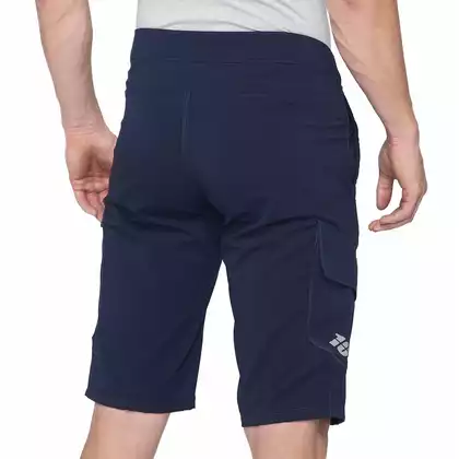 100% RIDECAMP Men's cycling shorts, navy blue