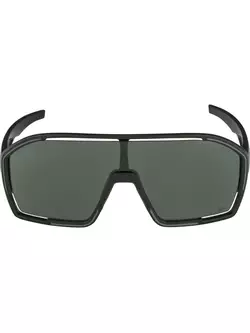 ALPINA BONFIRE Q-LITE Polarized sports glasses BLACK MATT MIRROR SILVER