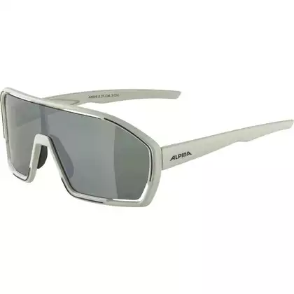 ALPINA BONFIRE Q-LITE Polarized sports glasses, cool grey matt / silver mirror