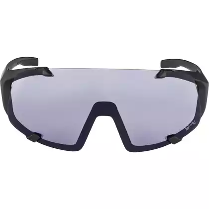 ALPINA HAWKEYE Q-LITE V Photochromic sports glasses BLACK MATT MIRROR PURPLE