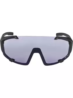 ALPINA HAWKEYE Q-LITE V Photochromic sports glasses BLACK MATT MIRROR PURPLE