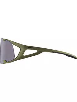 ALPINA HAWKEYE Q-LITE V Photochromic sports glasses OLIVE MATT MIRROR PURPLE 