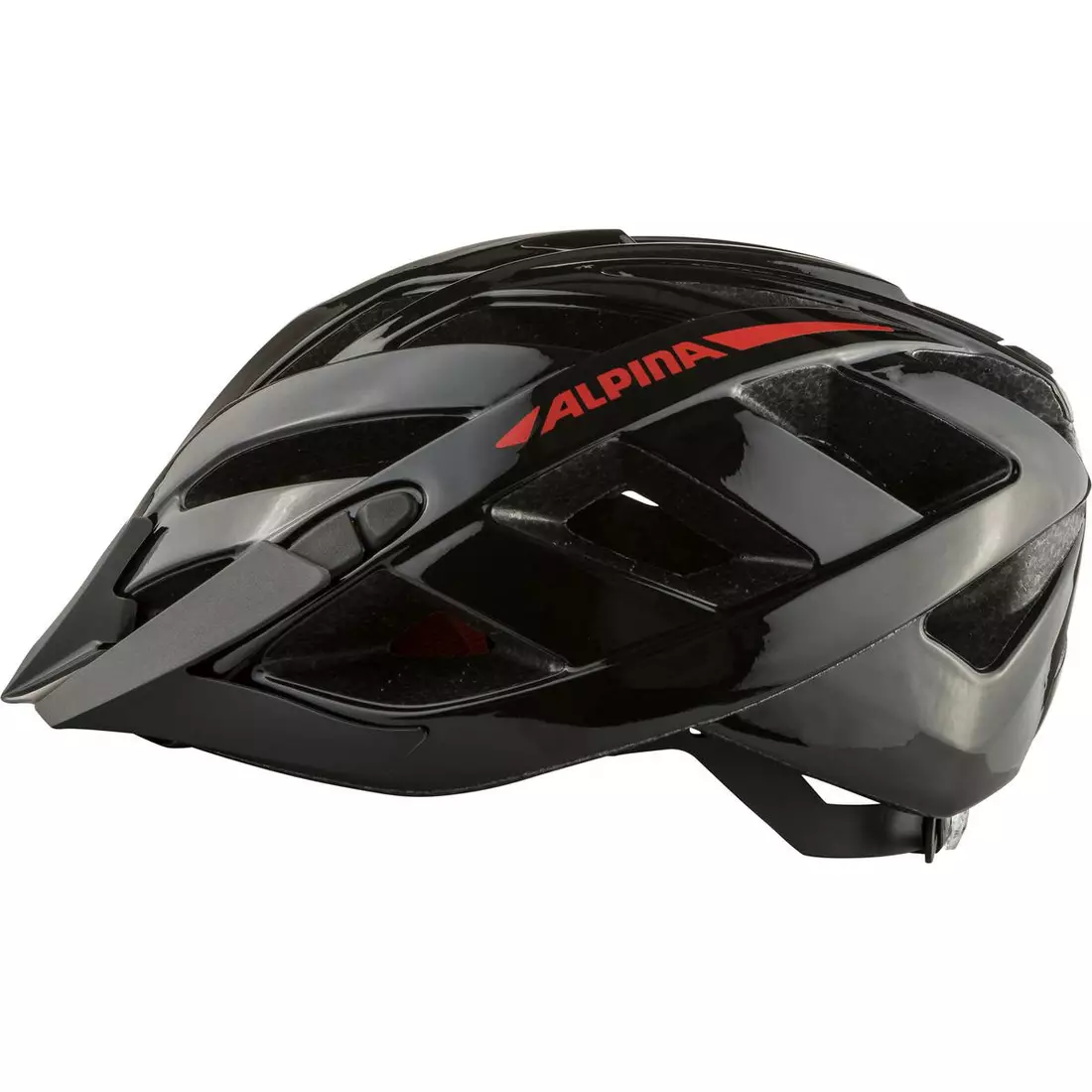 ALPINA PANOMA 2.0 Bicycle helmet, black-red gloss