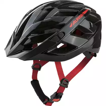 ALPINA PANOMA 2.0 Bicycle helmet, black-red gloss