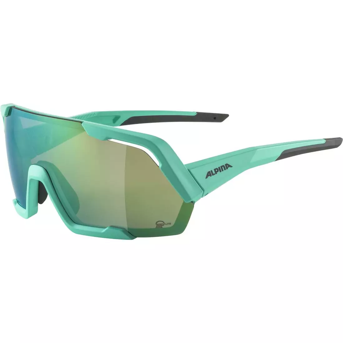 ALPINA ROCKET Q-LITE Polarized cycling / sports glasses TURQUOISE MATT MIRROR GREEN 