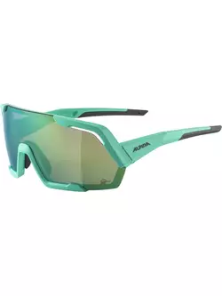 ALPINA ROCKET Q-LITE Polarized cycling / sports glasses TURQUOISE MATT MIRROR GREEN 