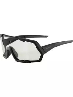 ALPINA ROCKET V Photochromic sports glasses BLACK MATT MIRROR CLEAR