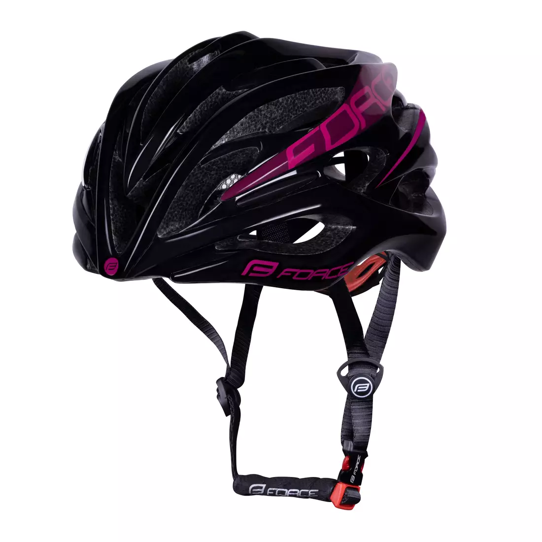 FORCE Bicycle helmet SAURUS, black and pink, 9029841