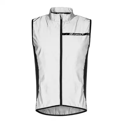 FORCE FLASH Reflective cycling vest, silver