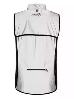 FORCE FLASH Reflective cycling vest, silver