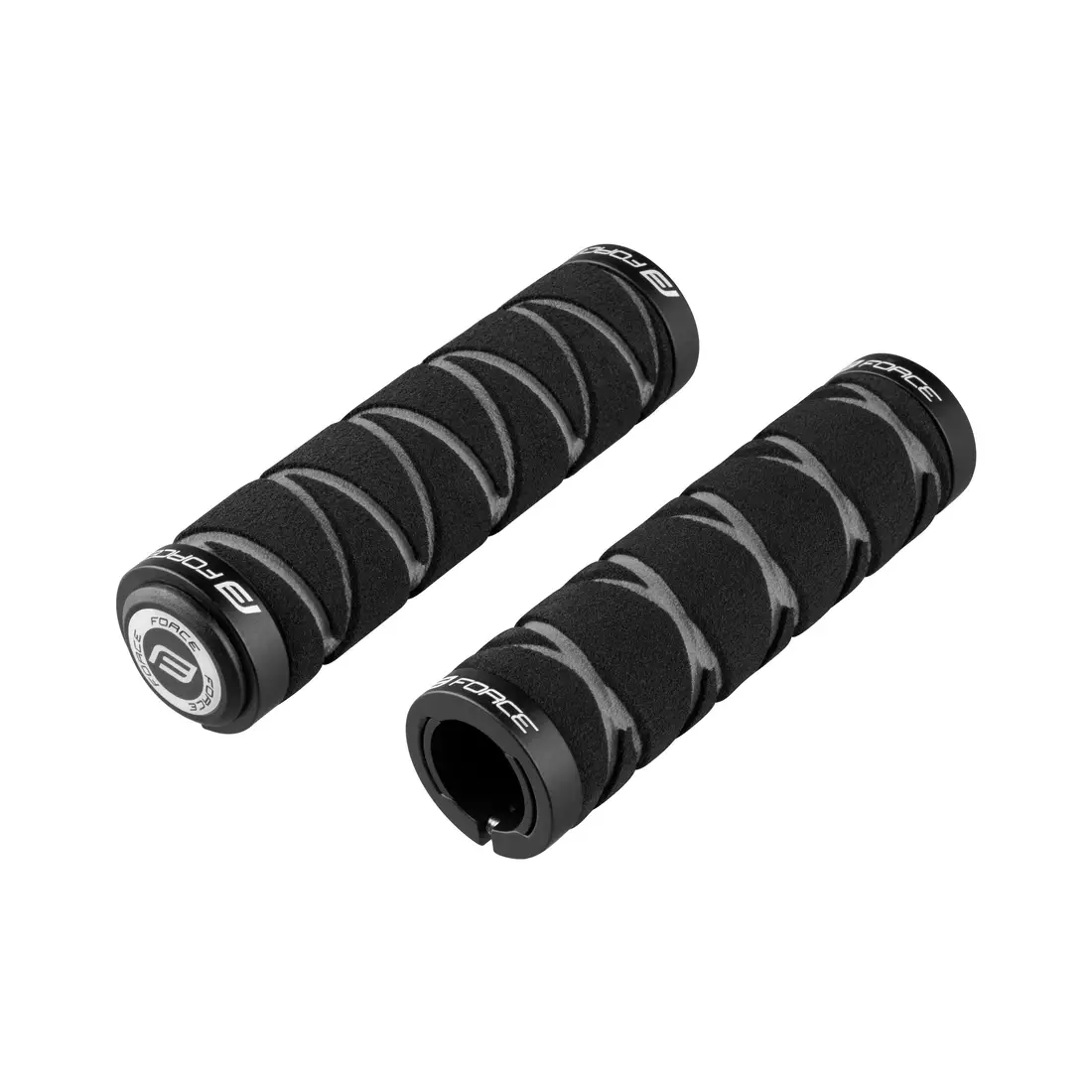 FORCE bicycle handlebar grips MOLY black and gray 38310